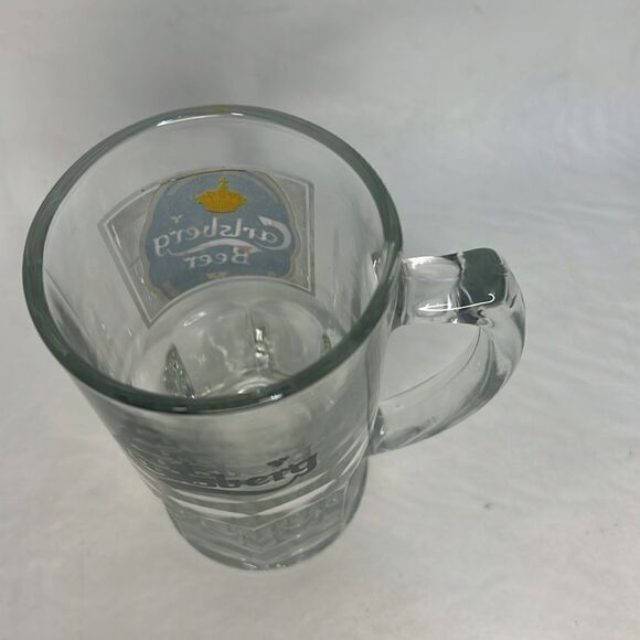 Carlsberg Beer Glass Mug 12 Ounce 5 1/3 Inches Tall 3 In Round Bar Beer Cocktail - Picture 3 of 9